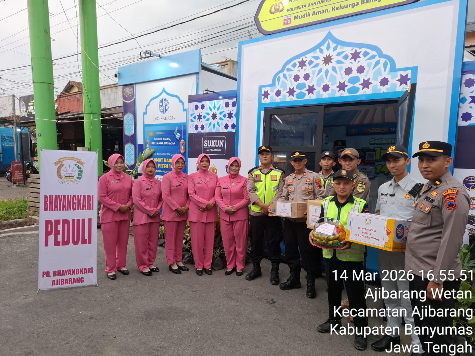 Serahkan Bingkisan Untuk Petugas OKC 2026, Pamatwil Kunjungi Pos Pam Ajibarang Polresta Banyumas